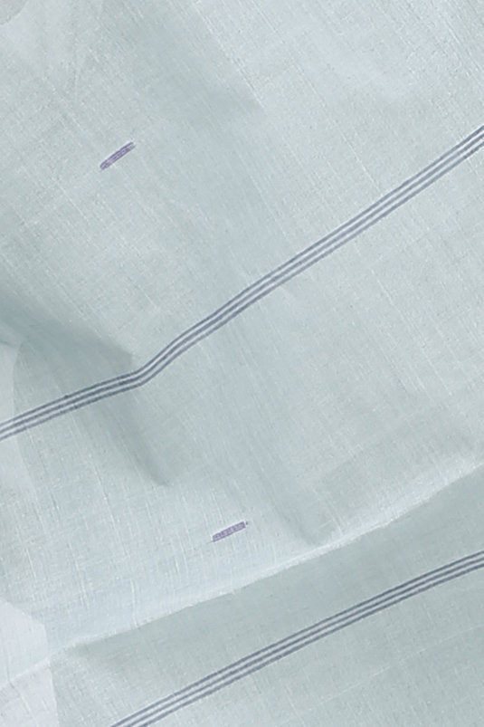 Light Grey Pure Cotton Gaela Tant Saree (924)